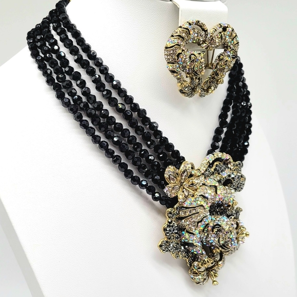 Heidi Daus Year of the Tiger Aurora Borealis Swarovski Crystal Tiger Jewelry Set - Picture 10 of 14